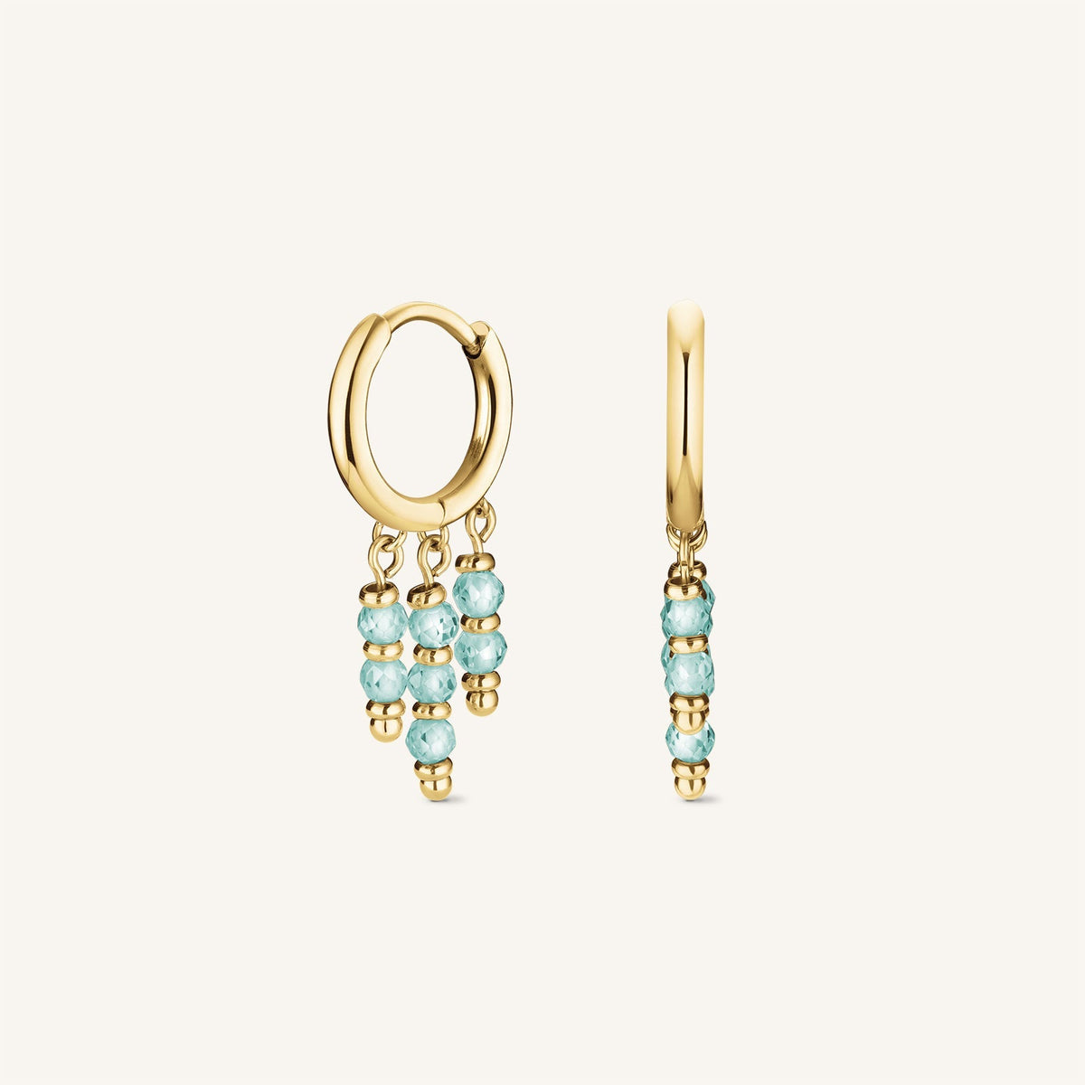 Hanging Beads Hoops Blue leftcolumn