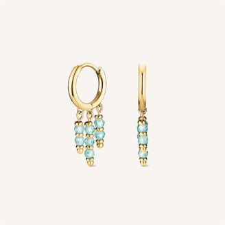 Hanging Beads Hoops Blue leftcolumn