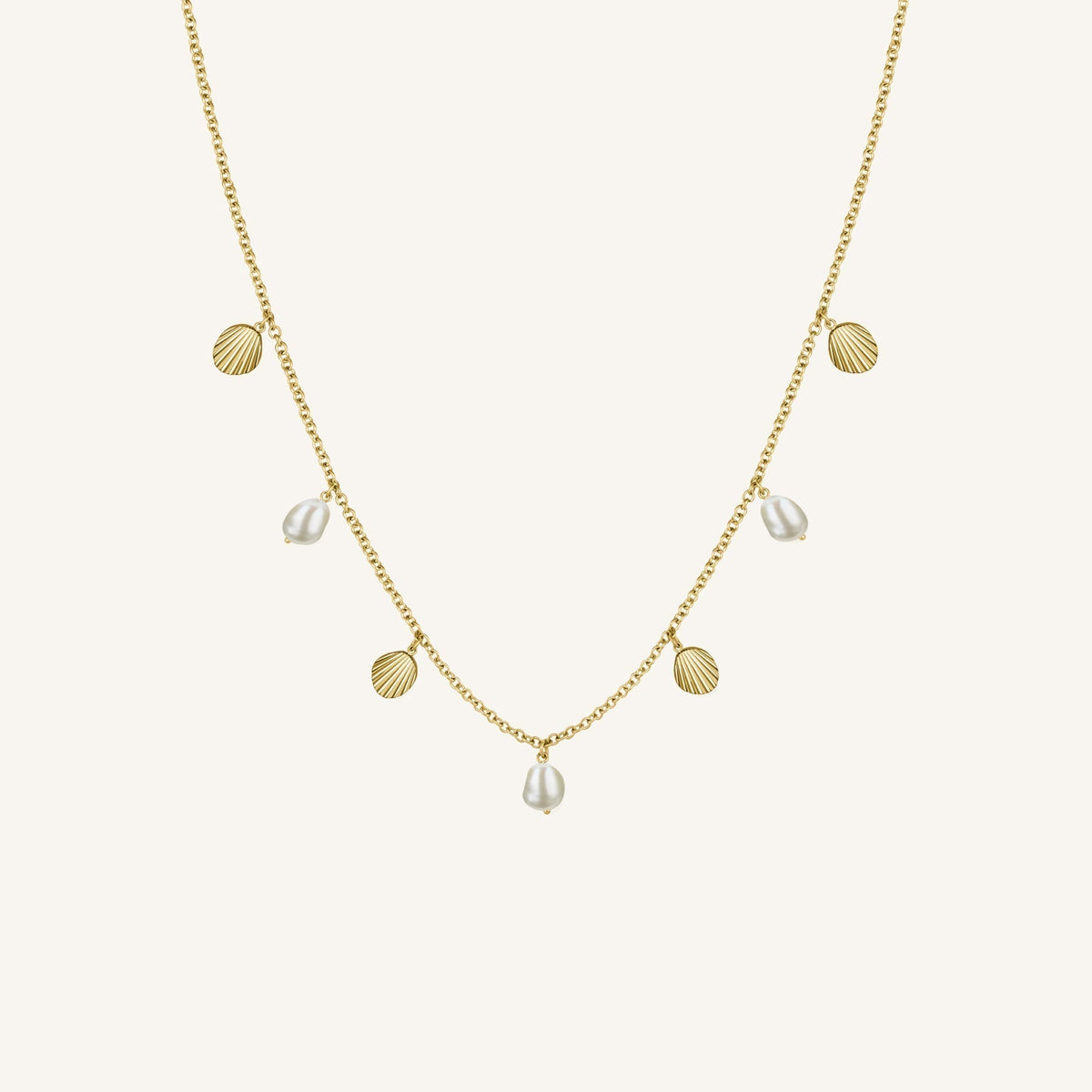 Multi shell and pearl necklace JMSPNS-J162,leftcolumn