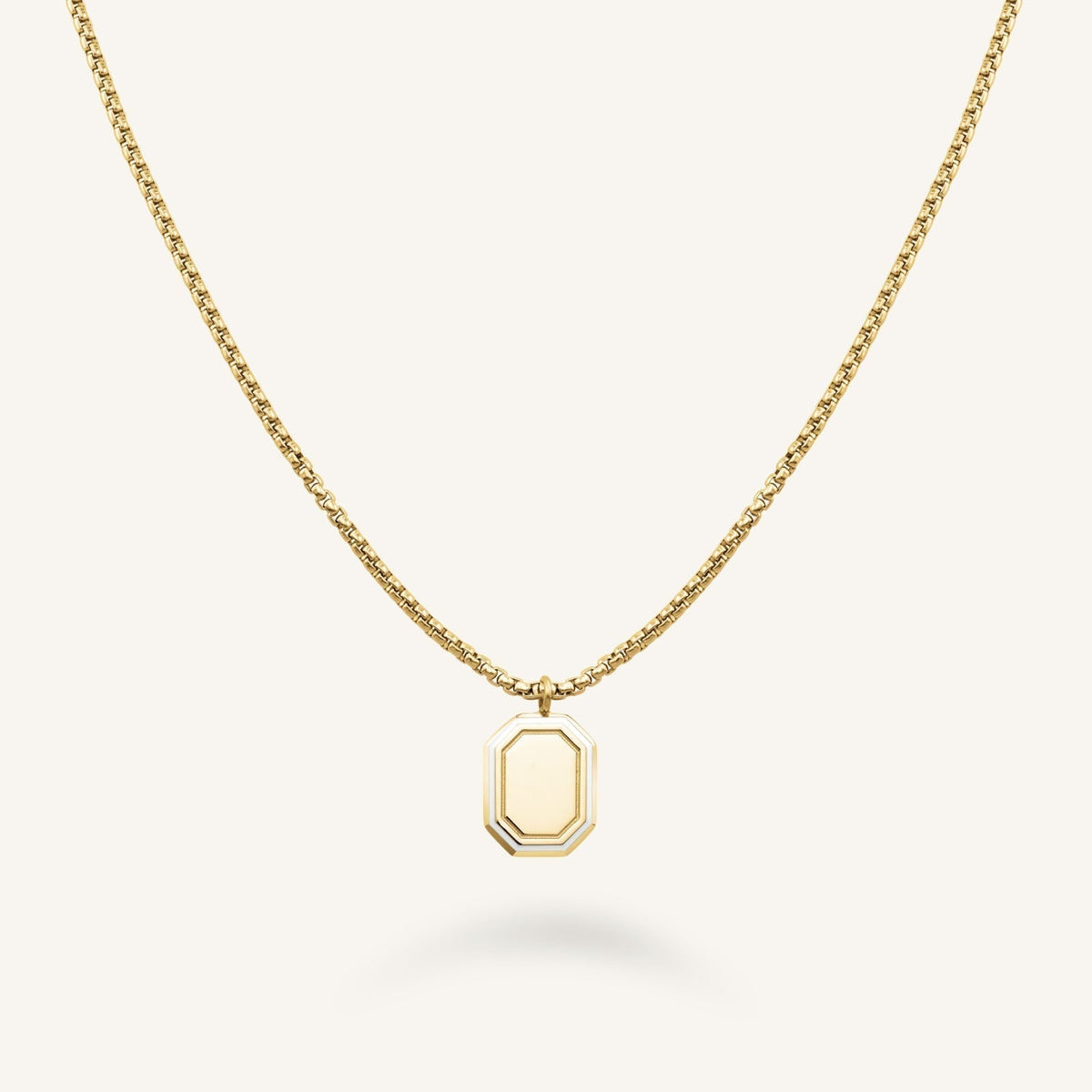 Octagon Enamel Necklace JNOCR-J856,leftcolumn
