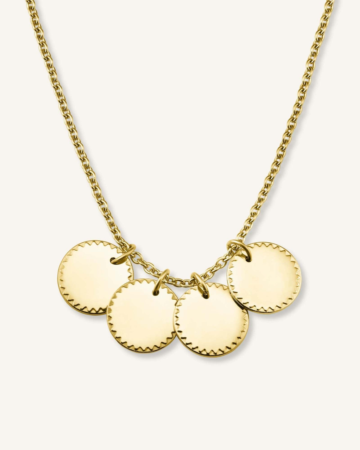 4 Coin Charm Necklace JN4CG-J517,leftcolumn,