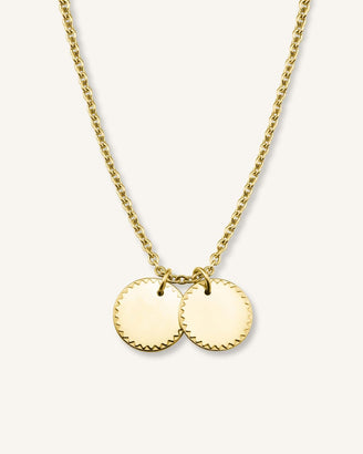 2 Coin Charm Necklace JN2CG-J511,leftcolumn,