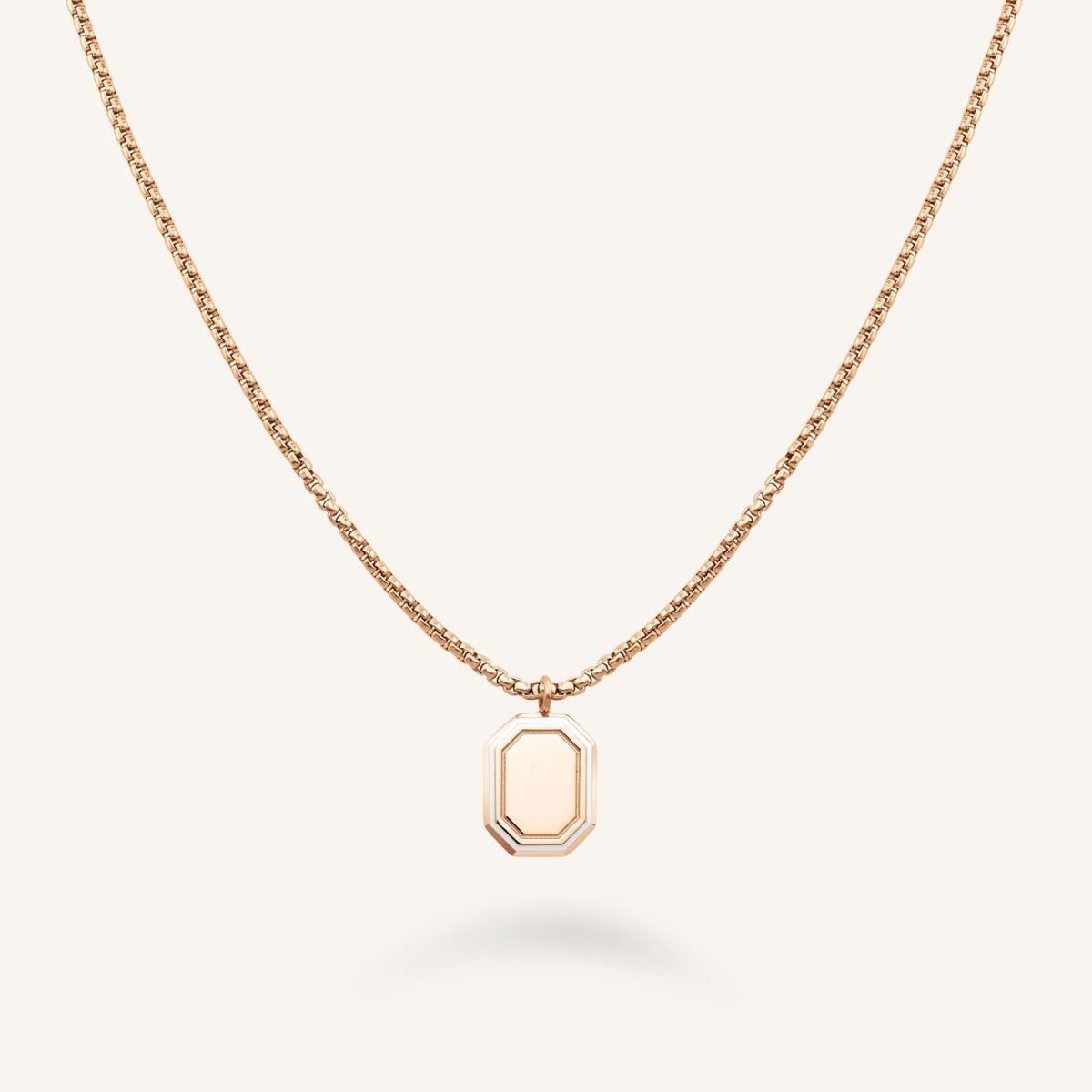 Octagon Enamel Necklace JNOCR-J856,leftcolumn