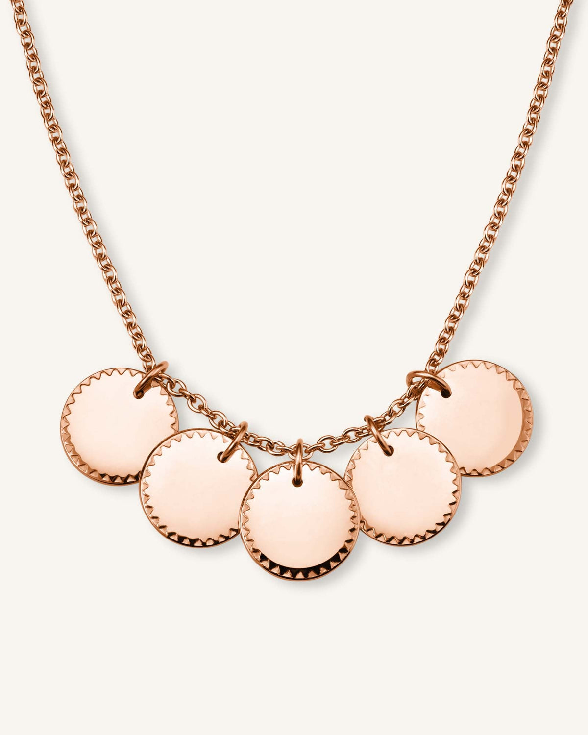 5 Coin Charm Necklace JN5CG-J520,leftcolumn,