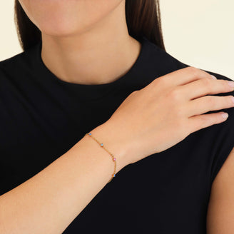 5 Birthstone Bracelet B-Gold-5,leftcolumn,