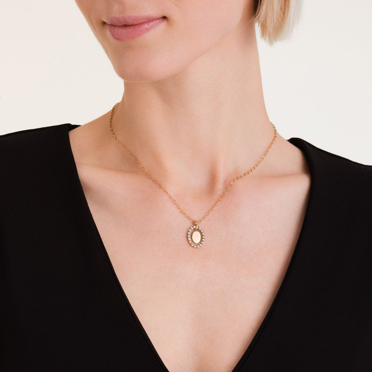 Oval Pendant Necklace JNCFG-J1145, leftcolumn