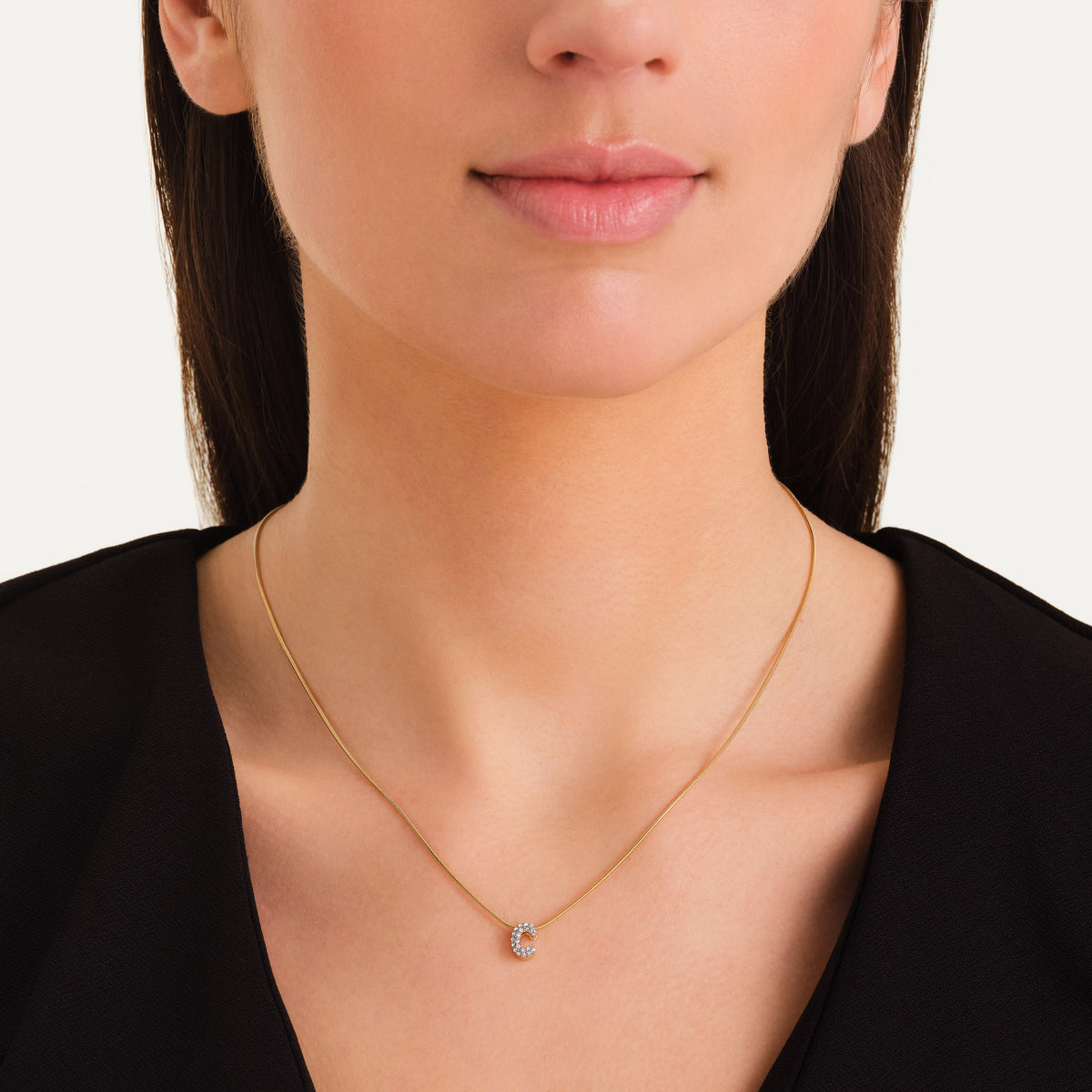 Crystal Letter C Necklace leftcolumn