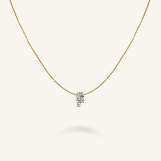 Crystal Letter F Necklace leftcolumn
