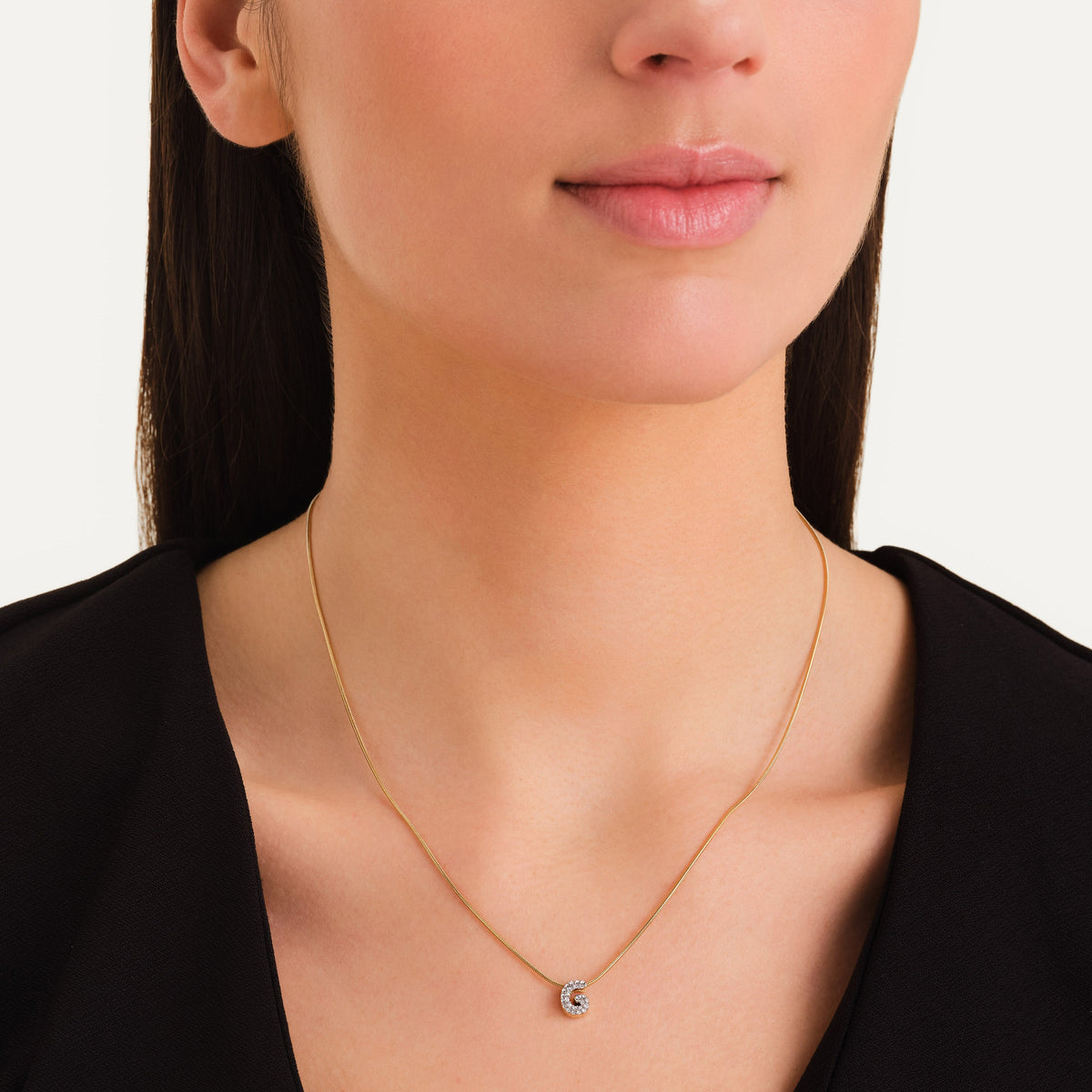 Crystal Letter G Necklace leftcolumn