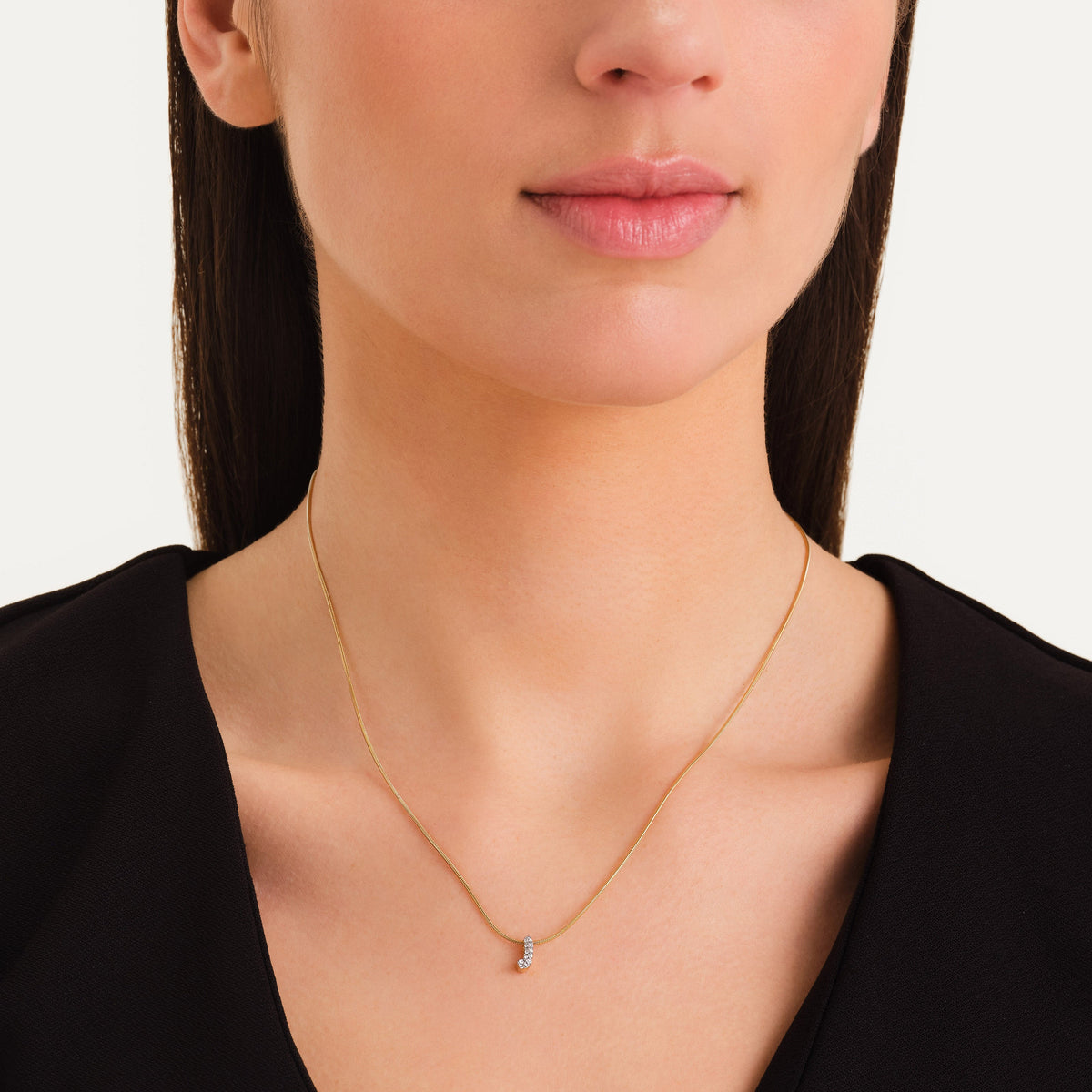 Crystal Letter J Necklace leftcolumn