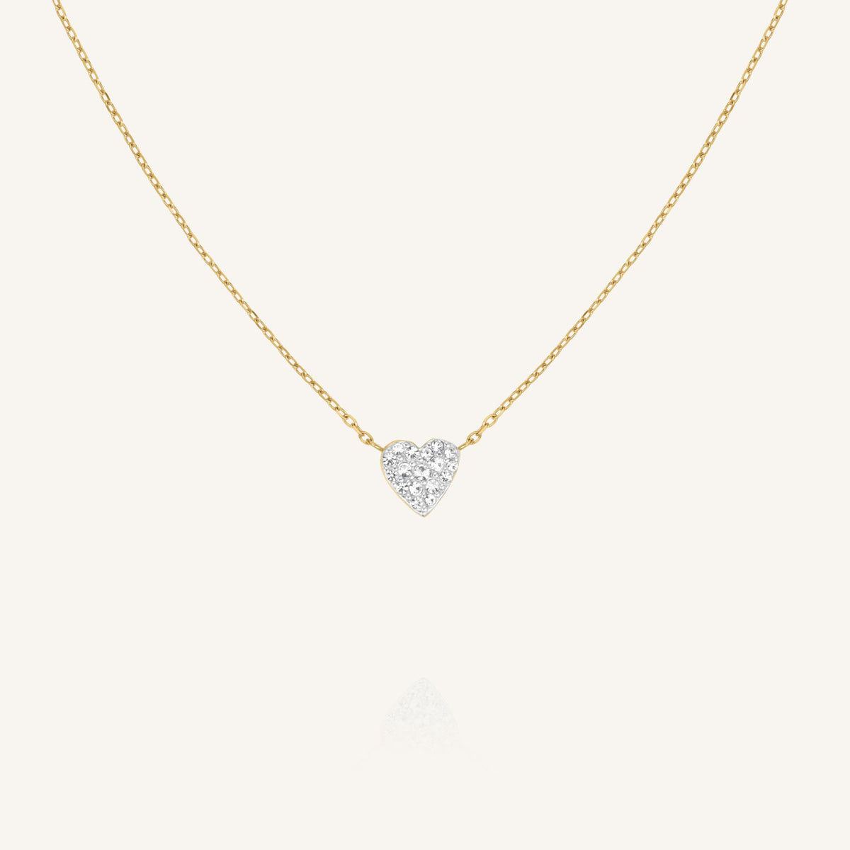 Pavé Heart Necklace leftcolumn,JNPHG-J1273