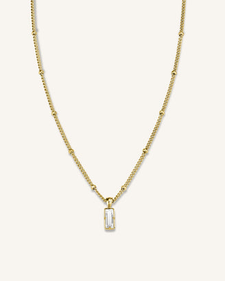 Necklace With Baguette Crystal leftcolumn