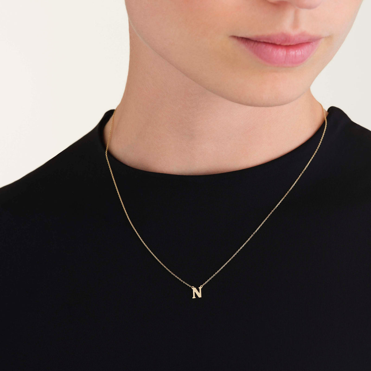 Initial Necklace N leftcolumn